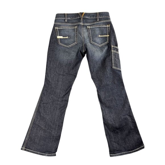 Ariat Rebar Riveter Bootcut Jeans Women's 30S Hallow Mid Rise Stretch Workwear - Picture 2 of 16